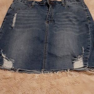 Wax jeans skirt